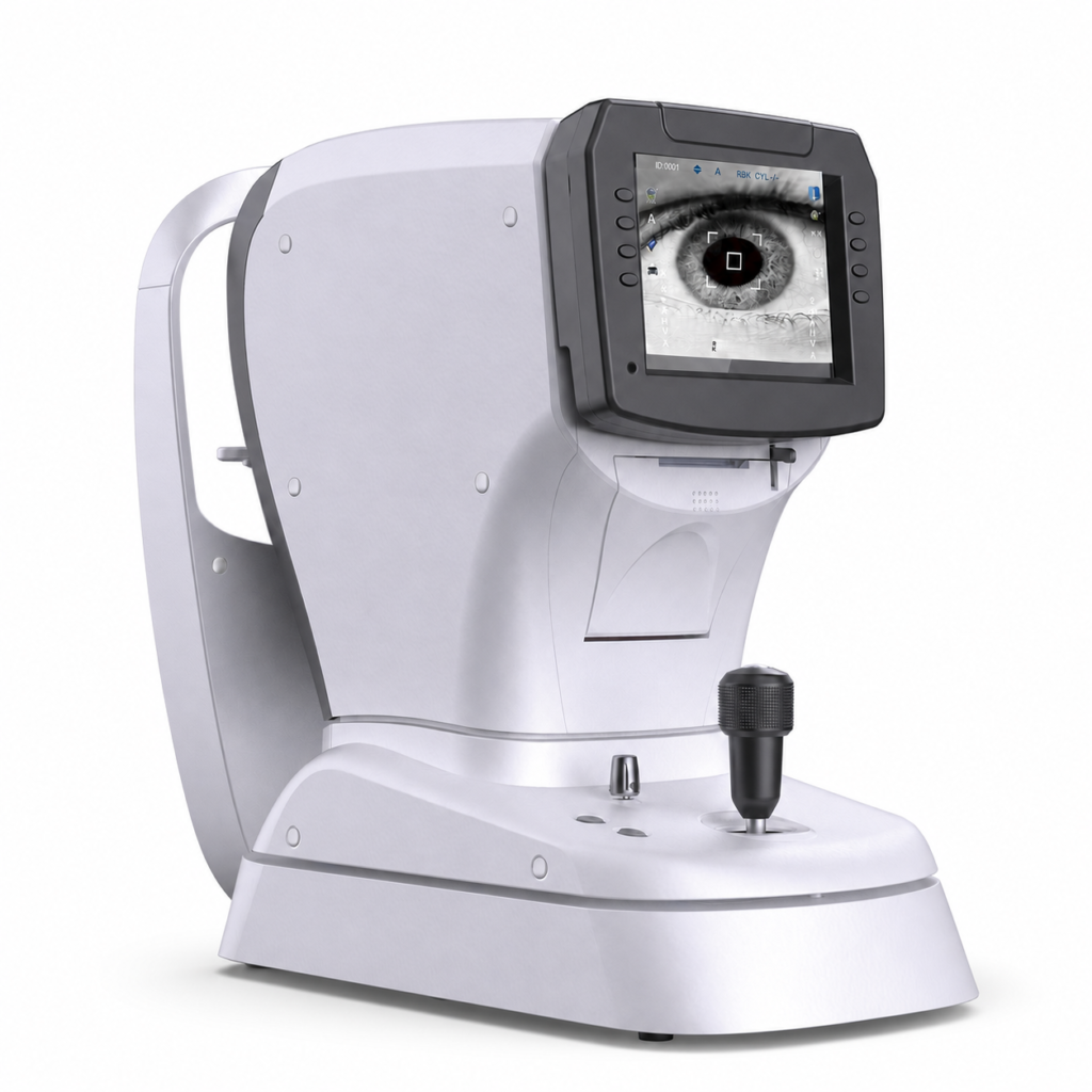 ARK-900 auto refractor keratometer, front three-quarter view