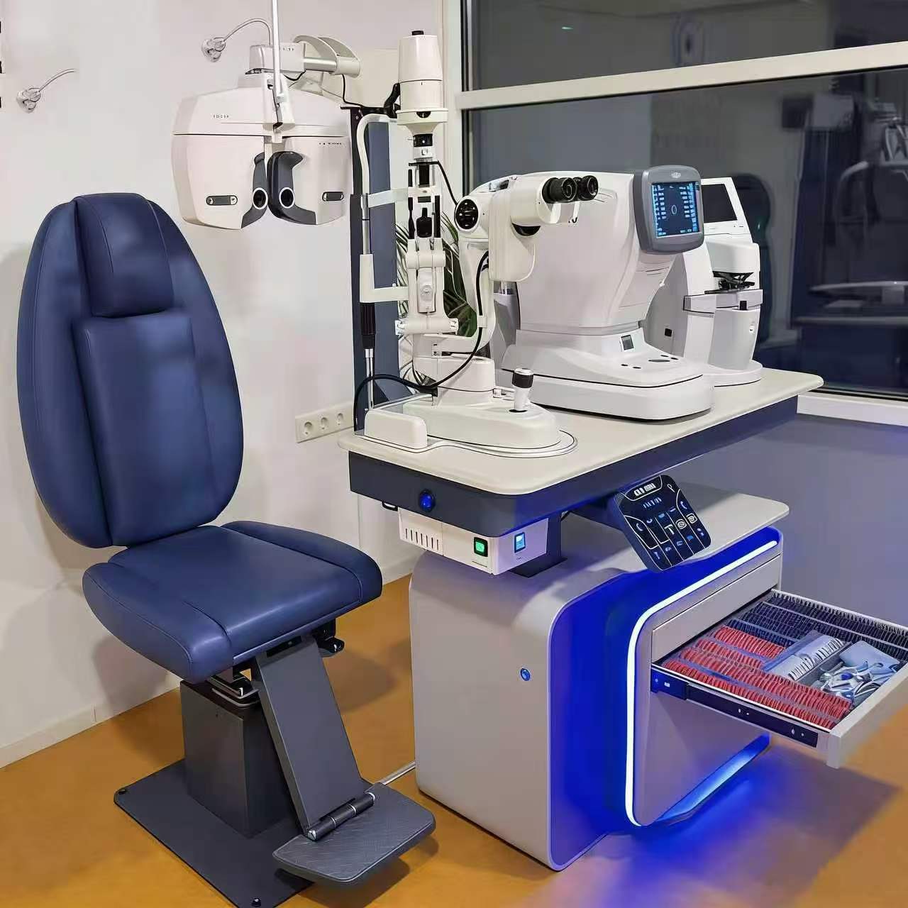 AST-1000 customer installation with examination chair, instrument table and selected instruments