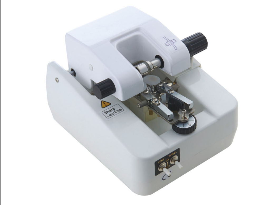 NH-800S automatic lens groover front three-quarter view