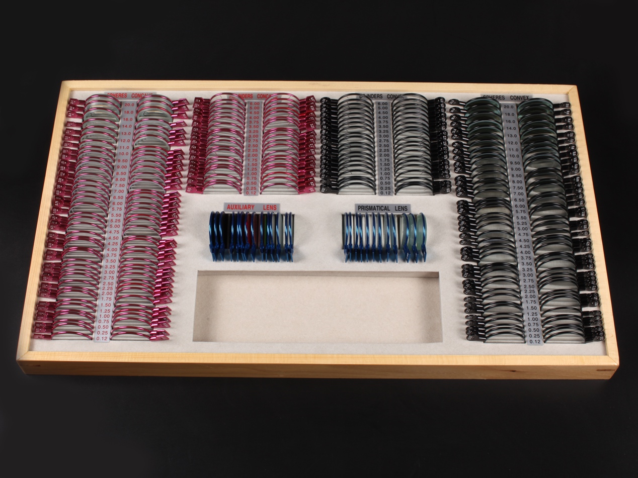 TLC-266M metal-rim trial lens set with color-coded lenses