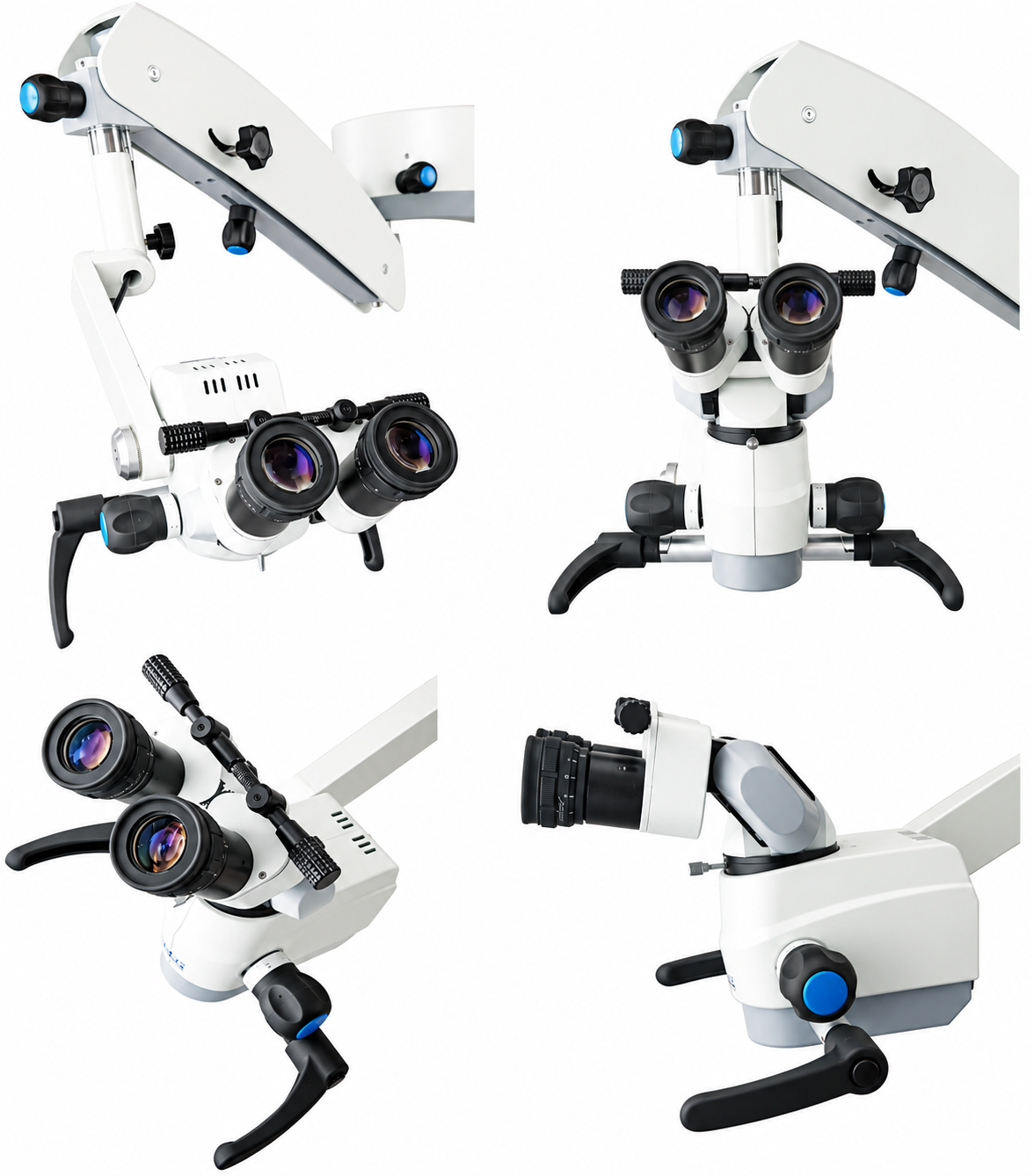 EM-300 Surgical Microscope for Neurosurgery and ENT 2 Illustrative views of microscope binocular head and controls
