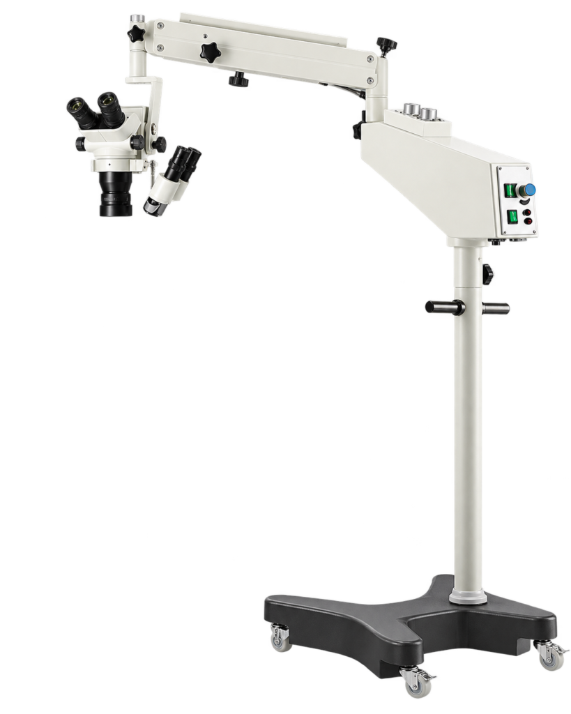 SM-1000L floor-standing ophthalmic surgical microscope with assistant observation head